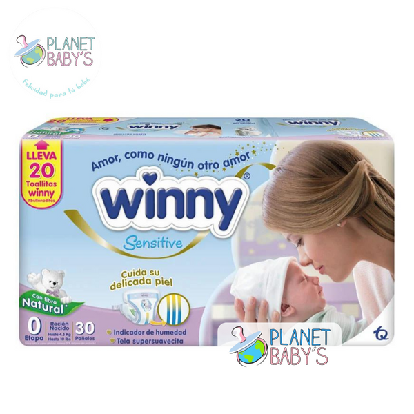 Pañales Winny Sensitive Etapa 0 x 30 Unidades