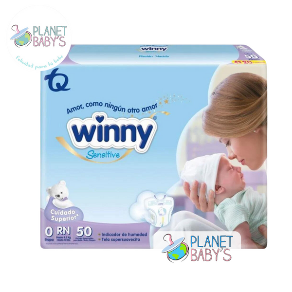 Pañales Winny sensitive Etapa 0 x 50 unidades