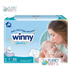 Pañales winny  sensitive etapa 1 x 50 unidades