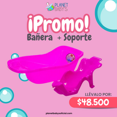 Bañera grande con soporte retirable