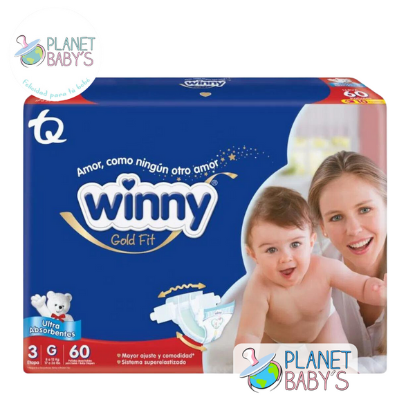 Pañales Winny Gold Etapa 3/G x 60 unidades