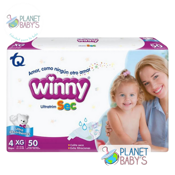 Pañales Winny Sec Etapa 4/XG x 50 Unidades