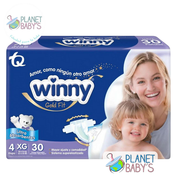 Pañales Winny Gold Etapa 4/XG x 30 unidades