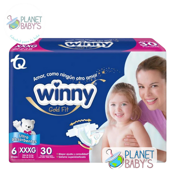 Pañales winny Gold  Etapa 6/XXXG x 30 unidades