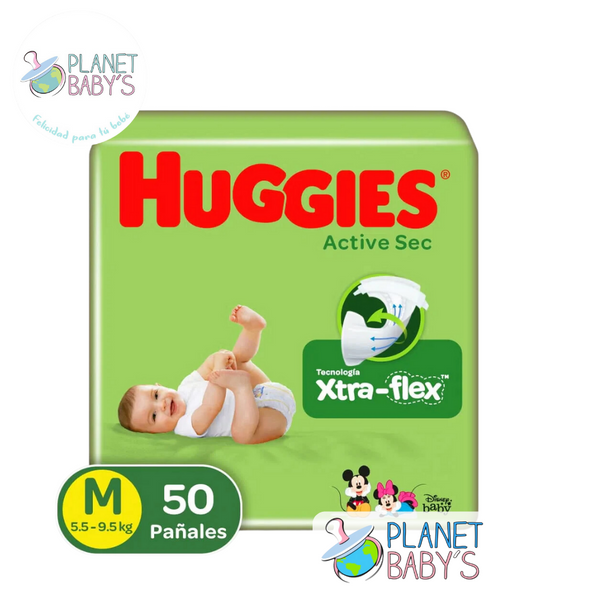 Pañales Huggies Active Sec Etapa 2/M x 50 unidades