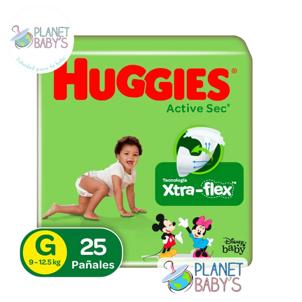 Pañales Huggies Active Sec Etapa 3/G x 25 Unidades