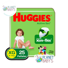 Pañales Huggies Active Sec Etapa 4/XG x 25 unidades