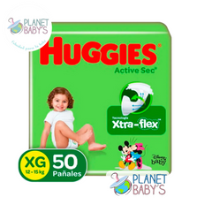 Pañales Huggies Active Sec Etapa 4/XG x 50 Unidades