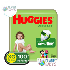 Pañales Huggies Active Sec Etapa 4/XG x 100 unidades
