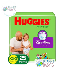 Pañales Huggies Active Sec PANTS Etapa 5/XXG x 25 unidades
