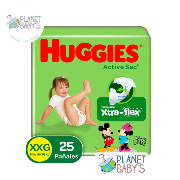 Pañales Huggies Active Sec Etapa 5/XXG x 25 unidades