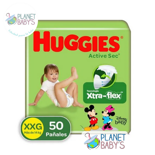 Pañales Huggies Active Sec Etapa 5/XXG x 50 unidades