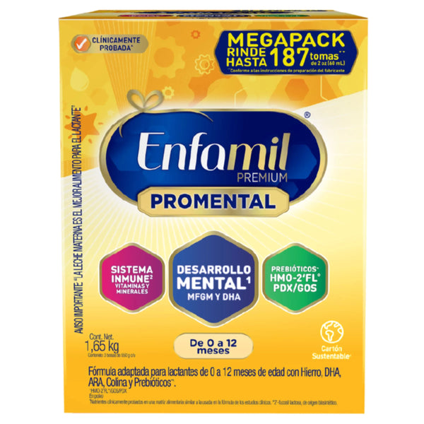 Leche ENFAMIL 0-12 meses x 1650 gr presentación en caja