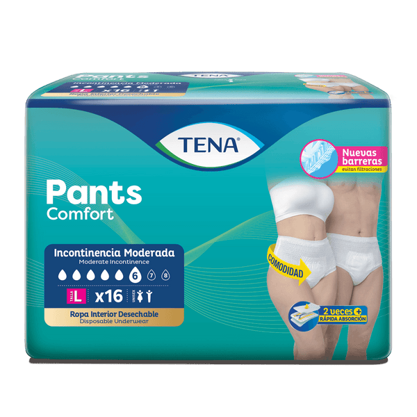 TENA PANTS COMFORT L X 16 UNIDADES
