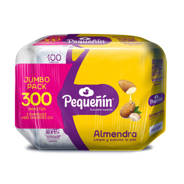 PAÑITOS PEQUEÑIN ALMENDRA 300 UNDS