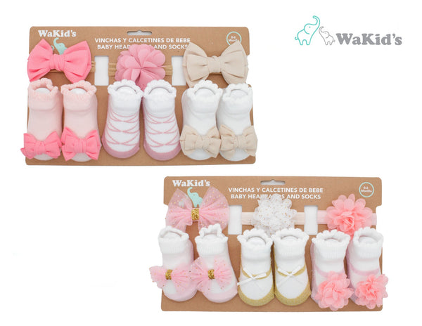 SET 3 MEDIAS NIÑA + 3 BALACAS WAKIDS