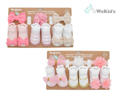 SET 3 MEDIAS NIÑA + 3 BALACAS WAKIDS