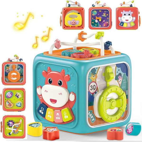 CUBO DIDÁCTICO SENSORIAL 6 EN 1