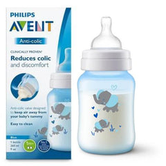 TETERO AVENT ANTI-COLICO 9 ONZAS ELEPHANT BLUE
