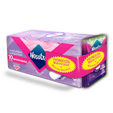 TOALLAS HIGIÉNICAS MATERNAS NOSOTRAS X 10 UNDS OFERTA LLEVA 3 NOCTURNAS